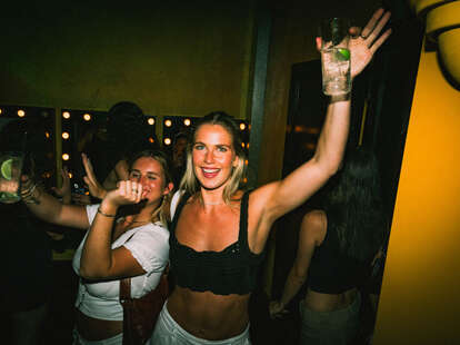 young people dancing in a club