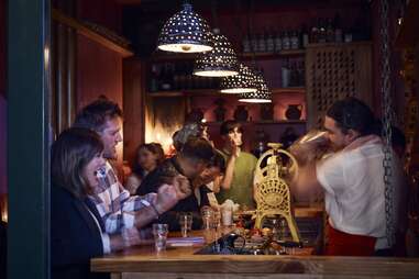 interior of small mezcal bar in sydney