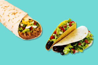 taco bell tacos and burritos vegetarian black bean