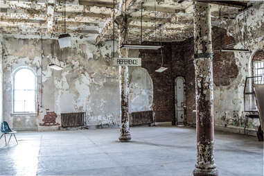 Interior of an abandoned library