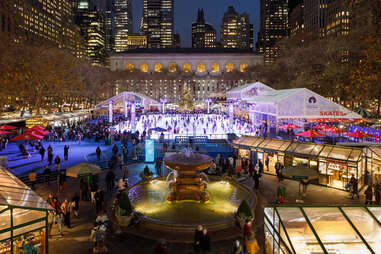 Bryant Park Winter Village in New York City