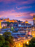 aerial view from Calton Hill, Edinburgh, Scotland. 